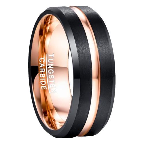 Tungsten Steel Ring for Men , plated, different size for choice & for man & two tone & frosted, Sold By PC
