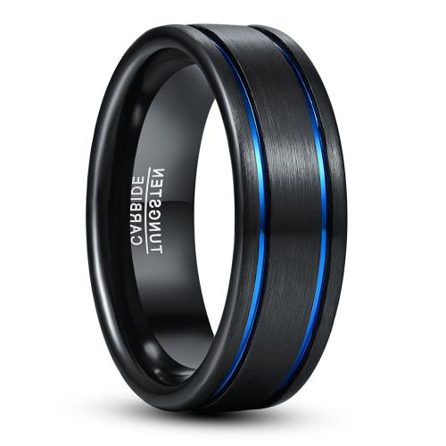 Tungsten Steel Ring for Men , plated, different size for choice & for man & two tone, wide:8mm, Sold By PC