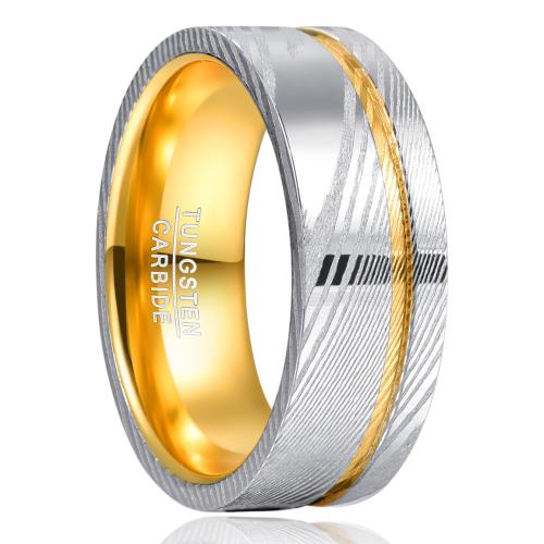 Tungsten Steel Ring for Men , plated, different size for choice & for man & two tone, wide:8mm, Sold By PC
