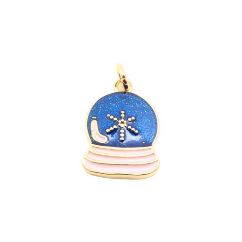 Bijoux pendentifs en laiton, DIY & émail, doré, 15x11x2mm, Vendu par PC