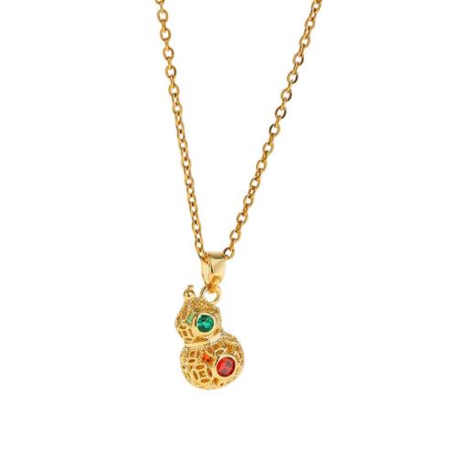 Titanium Steel Necklace, with Cubic Zirconia, plated, fashion jewelry & for woman, more colors for choice, Length:Approx 41 cm, Sold By PC