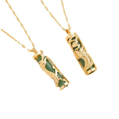 Titanium Steel Necklace, with Resin, plated, fashion jewelry & for woman, more colors for choice, Length:Approx 41 cm, Sold By PC