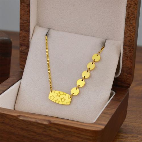 Titanium Steel Necklace, plated, fashion jewelry & for woman, more colors for choice, Length:Approx 41 cm, Sold By PC