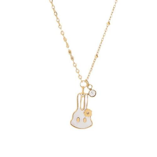 Titanium Steel Necklace, with Acrylic, plated, fashion jewelry & for woman, more colors for choice, Length:Approx 41 cm, Sold By Set