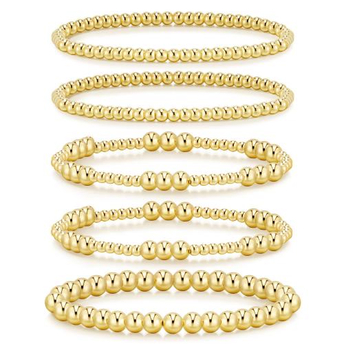 Brass Bracelet Set, plated, different styles for choice & for woman, Length:Approx 6.5-7.25 Inch, Sold By Set