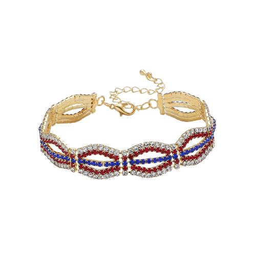 Brass Bracelet & Bangle, with Cubic Zirconia, plated, fashion jewelry & for woman, 178x25x100mm, Sold By PC