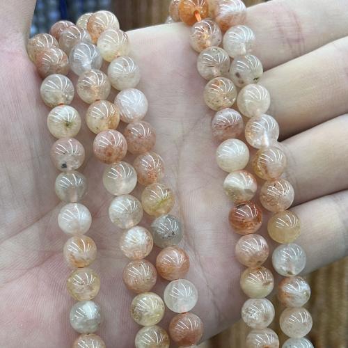 Sunstone Beads, Round, DIY, mixed colors, Sold Per 38 cm Strand