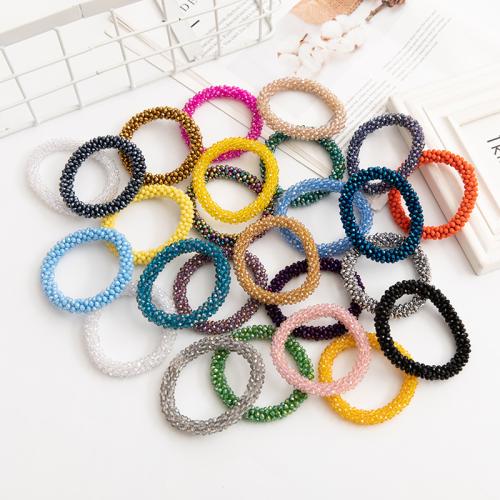 Ponytail Holder, Crystal, fashion jewelry, more colors for choice, Length:7 cm, Sold By PC