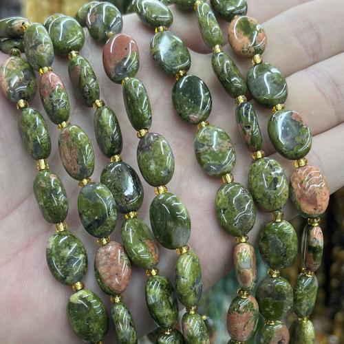 Natural Unakite Beads, Round, DIY, more colors for choice, 10x14mm, Sold By Strand
