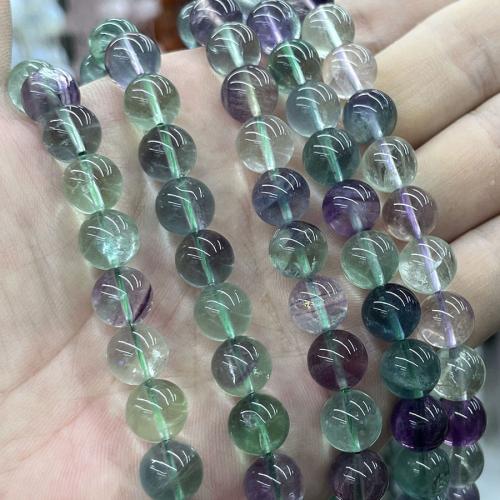 Natural Fluorite Beads, Colorful Fluorite, Round, DIY, mixed colors, Sold Per Approx 38 cm Strand