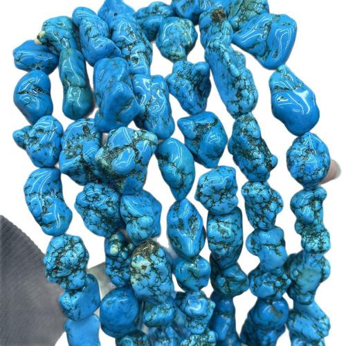 Blue Turquoise Beads, irregular, DIY, blue, 15-20mm, Sold By Strand