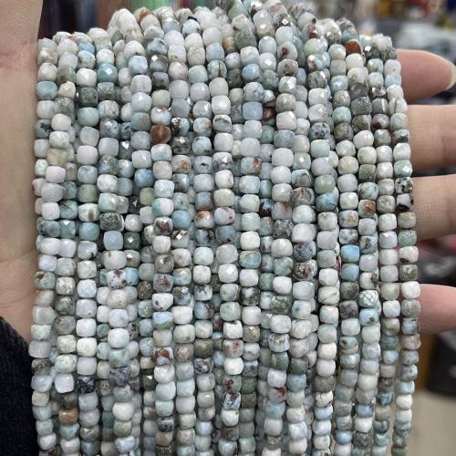 Larimar Beads, Square, DIY, mixed colors, 4mm, Sold Per Approx 38 cm Strand