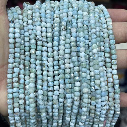 Larimar Beads, Square, DIY, mixed colors, 4mm, Sold Per Approx 38 cm Strand