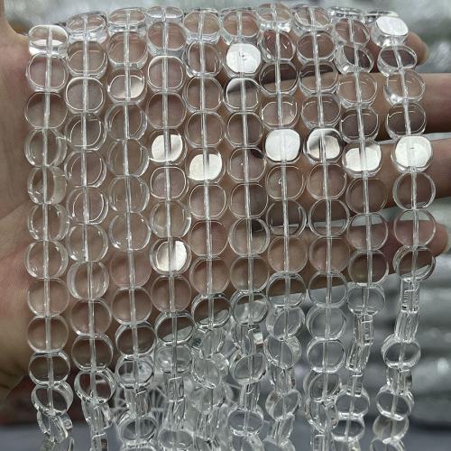 Natural Clear Quartz Beads, Disc, DIY, clear, 9-10mm, Sold By Strand
