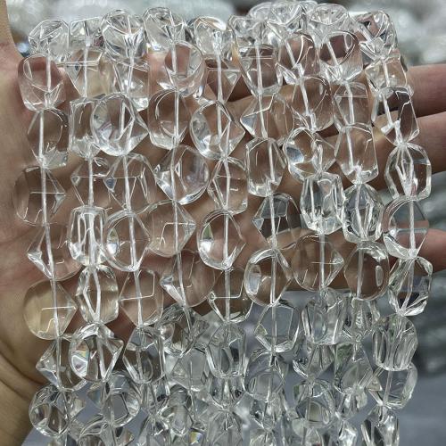 Natural Clear Quartz Beads, irregular, DIY, clear, 14-15mm, Sold Per Approx 38 cm Strand