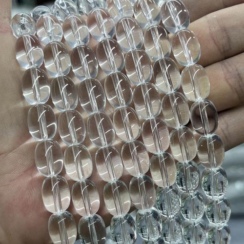Natural Clear Quartz Beads, Ellipse, DIY, clear, 10-13mm, Sold Per Approx 38 cm Strand