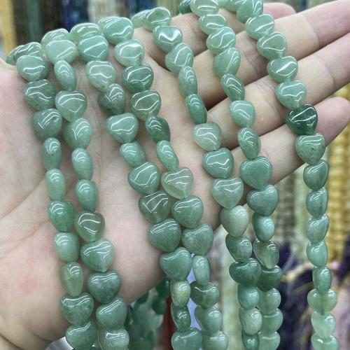 Natural Aventurine Beads, Green Aventurine, Heart, DIY, green, 10mm, Sold Per Approx 38 cm Strand