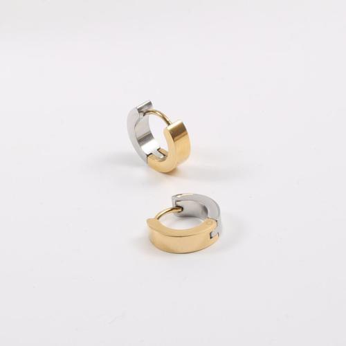 304 Stainless Steel Huggie Hoop Earring, plated, fashion jewelry & for woman, earring length 10-15mm, Sold By Pair