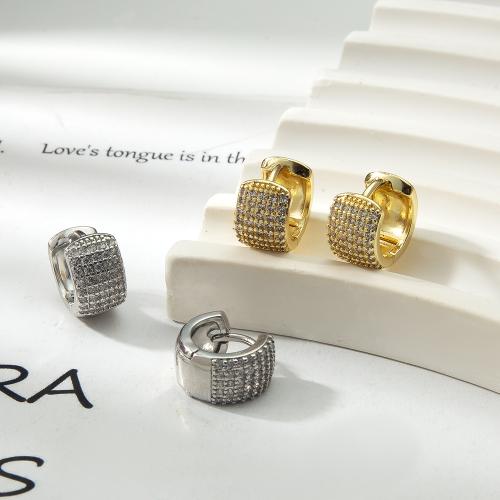 Laiton Leverback boucle d'oreille, Placage, bijoux de mode & avec strass, plus de couleurs à choisir, protéger l'environnement, sans nickel, plomb et cadmium, 12.10x6.80x11.15mm, Vendu par paire