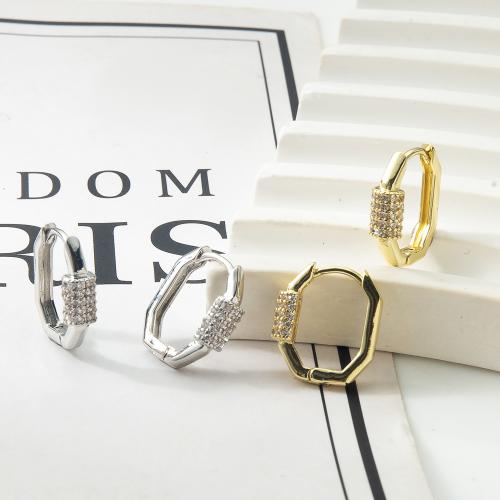 Pendientes de Palanca Hacia Atrás en Latón, metal, chapado, Joyería & con diamantes de imitación, más colores para la opción, libre de níquel, plomo & cadmio, 12.90x4.30x14.90mm, Vendido por Par