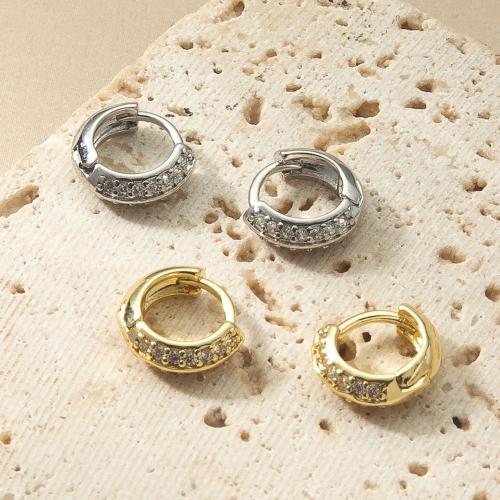 Brass Leverback Earring, plated, fashion jewelry & micro pave cubic zirconia, more colors for choice, nickel, lead & cadmium free, 10.40x3.33x9mm, Sold By Pair