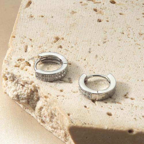 Brass Leverback Earring, plated, fashion jewelry & micro pave cubic zirconia, more colors for choice, nickel, lead & cadmium free, 12x3x11mm, Sold By Pair