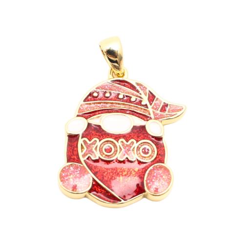 Messing Schmuck Anhänger, goldfarben plattiert, DIY & Emaille, 20x17x2mm, verkauft von PC