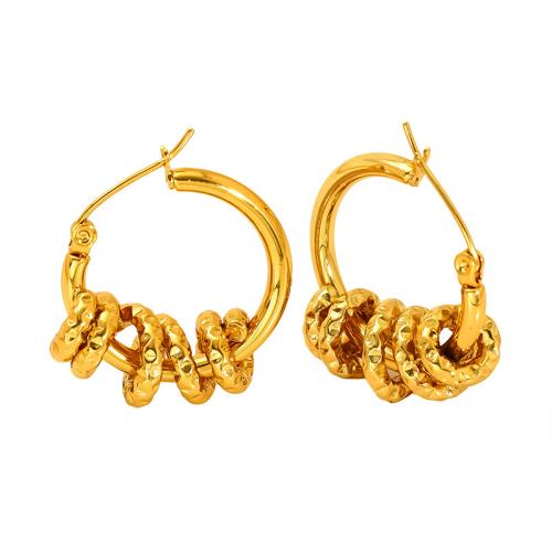 Stainless Steel Lever Back Earring, 304 Stainless Steel, 18K gold plated, fashion jewelry & for woman, Sold By Pair