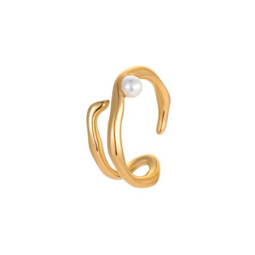 Stainless Steel Finger Ring, 304 Stainless Steel, Leaf, plated, fashion jewelry & for woman, more colors for choice, Sold By PC