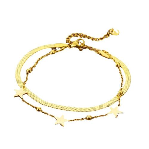 Titanium Steel Bracelet & Bangle, plated, fashion jewelry & for woman, more colors for choice, Length:Approx 17.8 cm, Sold By PC