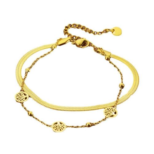 Pulsera de acero de titanio, Partículas de acero, chapado, Joyería & para mujer, más colores para la opción, longitud:aproximado 17.8 cm, Vendido por UD