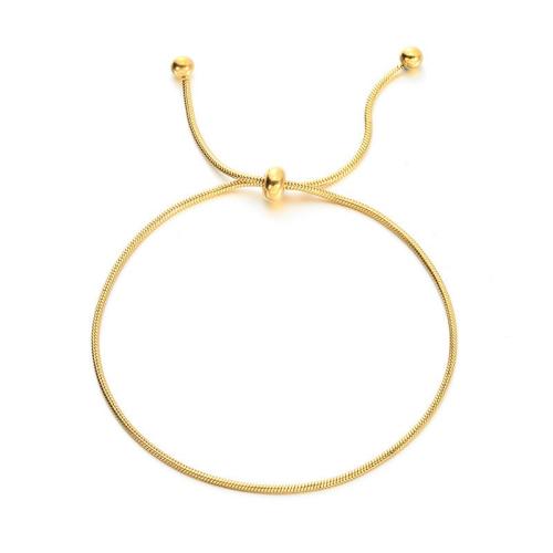 Titanium Steel Bracelet & Bangle, plated, fashion jewelry & for woman, golden, Length:Approx 17.8 cm, Sold By PC