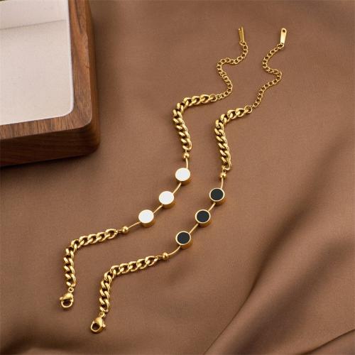 Titanium Steel Bracelet & Bangle, with Acrylic, plated, fashion jewelry & for woman, more colors for choice, Sold By PC