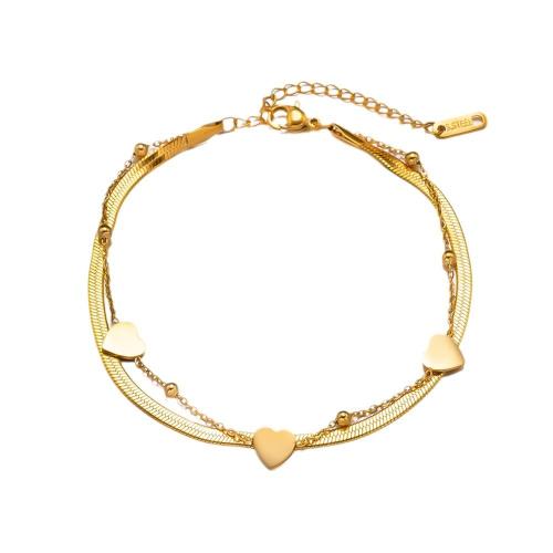 Titanium Steel Bracelet & Bangle, plated, fashion jewelry & for woman, more colors for choice, Length:Approx 17.8 cm, Sold By PC