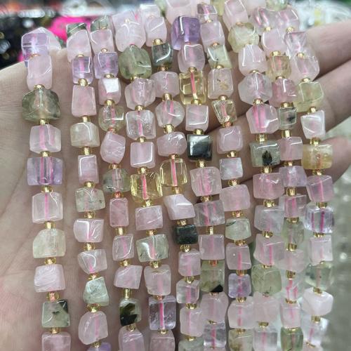 Rose Quartz Beads, Square, DIY, mixed colors, Sold Per Approx 38 cm Strand