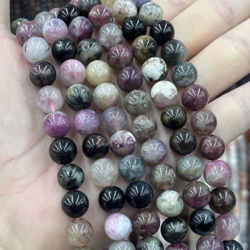 Tourmaline Beads, Round, DIY, mixed colors, Sold Per Approx 38 cm Strand