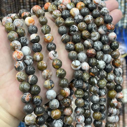 Wasp Stone Beads, Round, DIY, mixed colors, Sold Per Approx 38 cm Strand