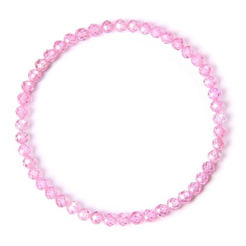 Gemstone Bracelet, fashion jewelry, more colors for choice, 4mm, Length:18.5 cm, Sold By PC