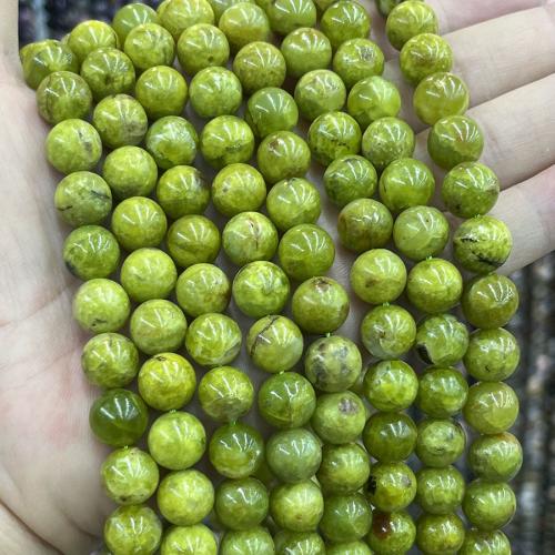 Gemstone Jewelry Beads, Green Opal, Round, DIY, green, Sold Per Approx 38 cm Strand