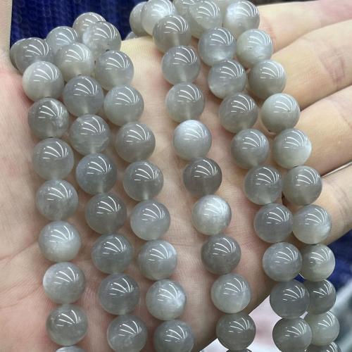Natural Moonstone Beads, Round, DIY, grey, Sold Per Approx 38 cm Strand