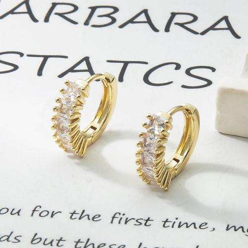 Brass Leverback Earring, plated, fashion jewelry & micro pave cubic zirconia, more colors for choice, nickel, lead & cadmium free, 15.60x4.60x14.30mm, Sold By Pair