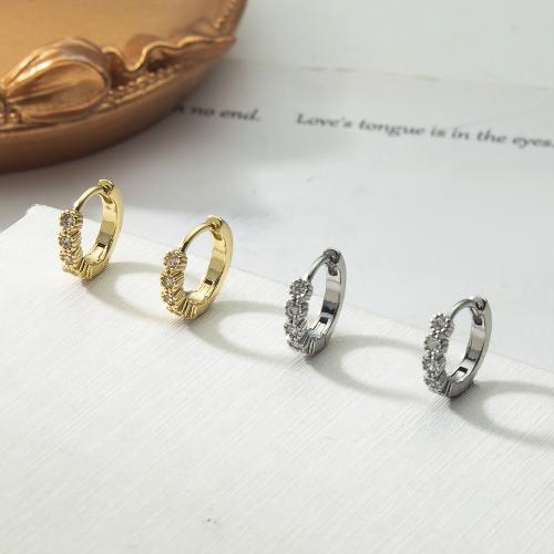 Brass Leverback Earring, plated, fashion jewelry & micro pave cubic zirconia, more colors for choice, nickel, lead & cadmium free, 11.60x2.50x10.90mm, Sold By Pair
