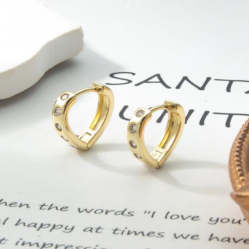 Brass Leverback Earring, plated, fashion jewelry & micro pave cubic zirconia, more colors for choice, nickel, lead & cadmium free, 14.20x3.30x12.80mm, Sold By Pair