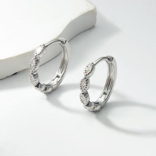 Brass Leverback Earring, plated, fashion jewelry & micro pave cubic zirconia, more colors for choice, nickel, lead & cadmium free, 15.70x2.60x15.10mm, Sold By Pair