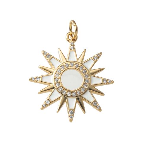 Rhinestone Brass Pendants, plated, fashion jewelry & enamel & with rhinestone, more colors for choice, nickel, lead & cadmium free, 21.22x2.20x26.80mm, Sold By PC
