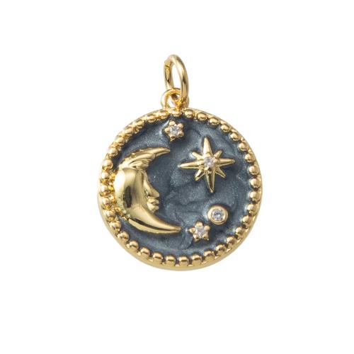 Rhinestone Brass Pendants, plated, fashion jewelry & with rhinestone, golden, nickel, lead & cadmium free, 15.80x2.70x21.30mm, Sold By PC
