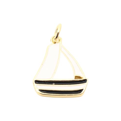Brass Jewelry Pendants, DIY & enamel, golden, 16x13x2mm, Sold By PC