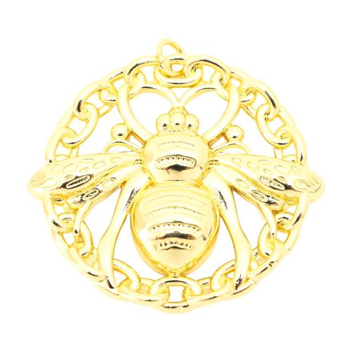 Brass Jewelry Pendants, DIY & hollow, golden, 40x42x6mm, Sold By PC