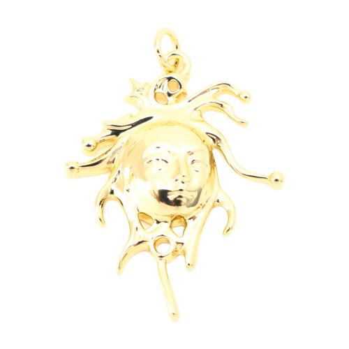 Brass Jewelry Pendants, DIY & hollow, golden, 30x23x4mm, Sold By PC