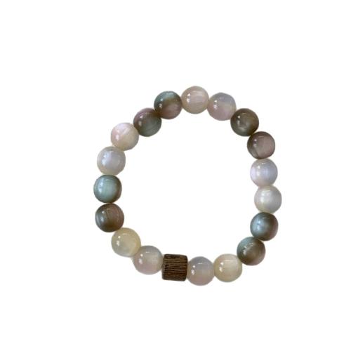 Resin Bracelet, with Wood, 18K gold plated, fashion jewelry & for woman, Length:Approx 17.8 cm, Sold By PC